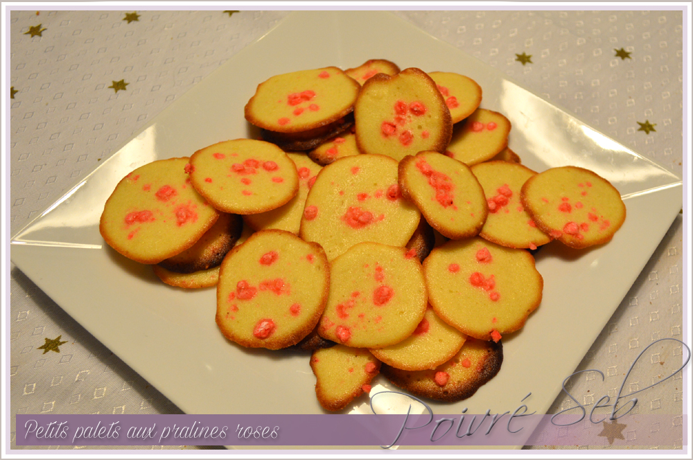 Petits palets aux pralines roses