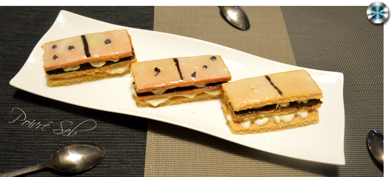 Milles feuilles chocolat vanille a la mousse de coco 2