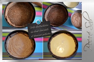 Tarte déstructurée au deux chocolats préparation mousses