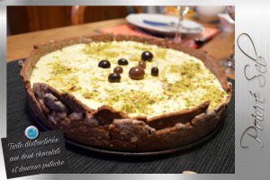 Tarte déstructurée aux deux chocolats et douceur pistache 2