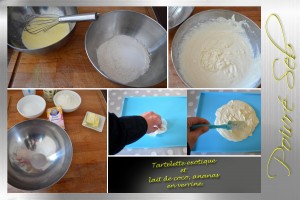 Tartelette exotique et lait de coco ananas en verrine_préparation