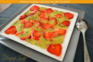 Carpaccio de fraises et de kiwis