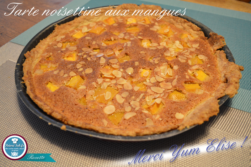 Tarte noisettine aux mangues