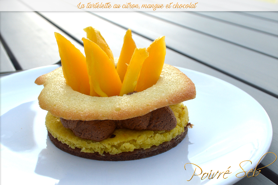 La tartelette au citron, mangue et chocolat