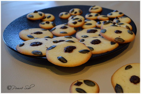 Petits palets aux graines de courge et chocolat