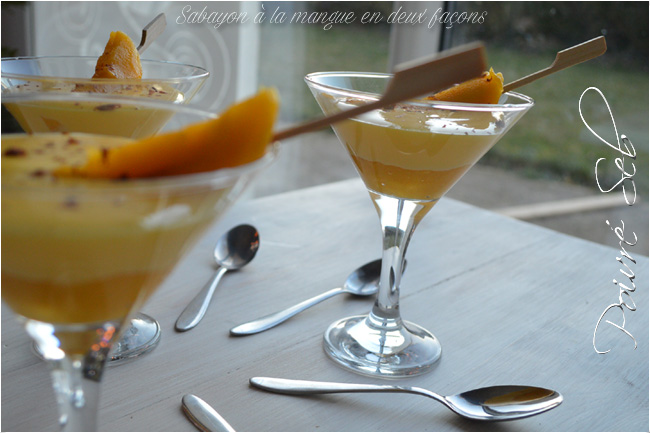 Sabayon à la mangue en deux façons