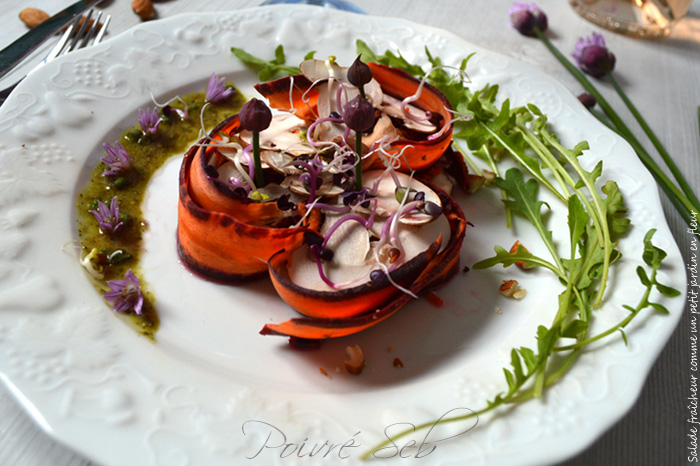 Salade fraîcheur comme un petit jardin en fleur