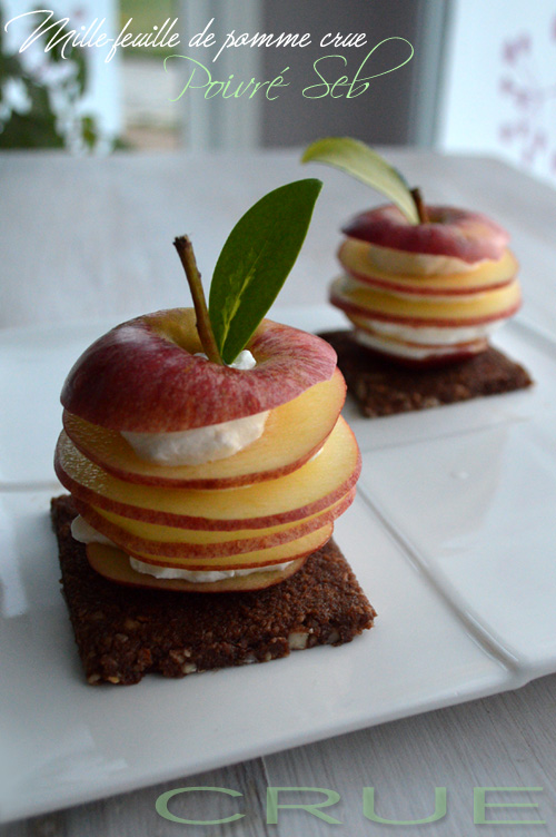 Mille feuille de pomme crue