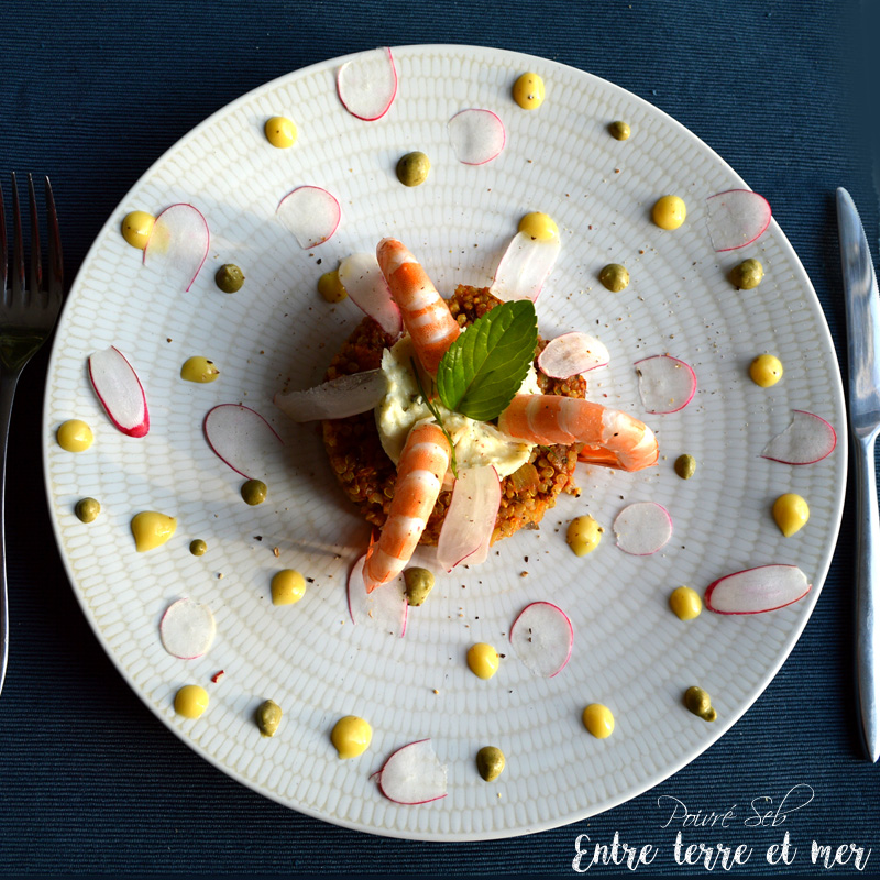 Salade de quinoa entre terre et mer