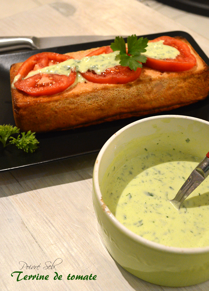 Terrine de tomates au comté et sa sauce green