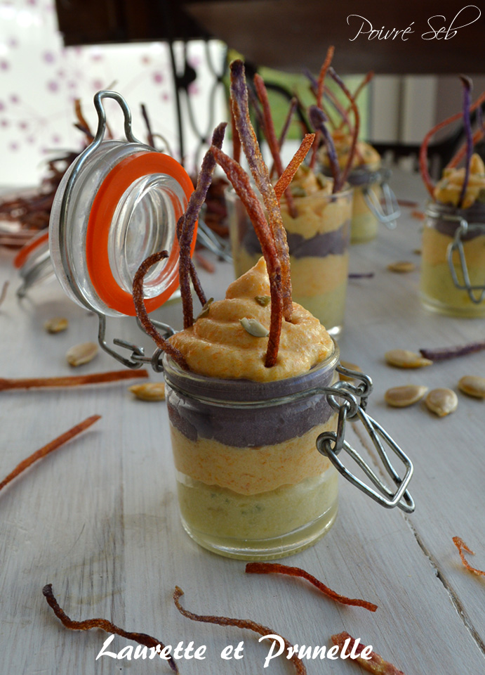 Verrines de Prunelle Laurette et carottes en fête.