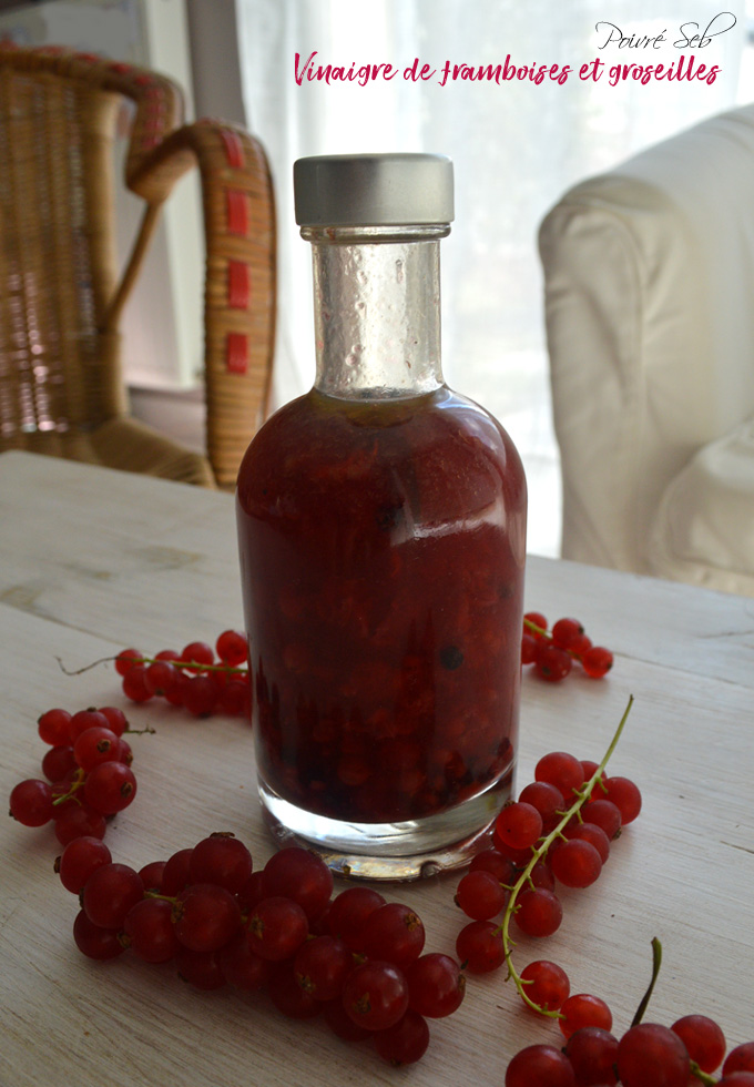 Vinaigre de framboises et groseilles